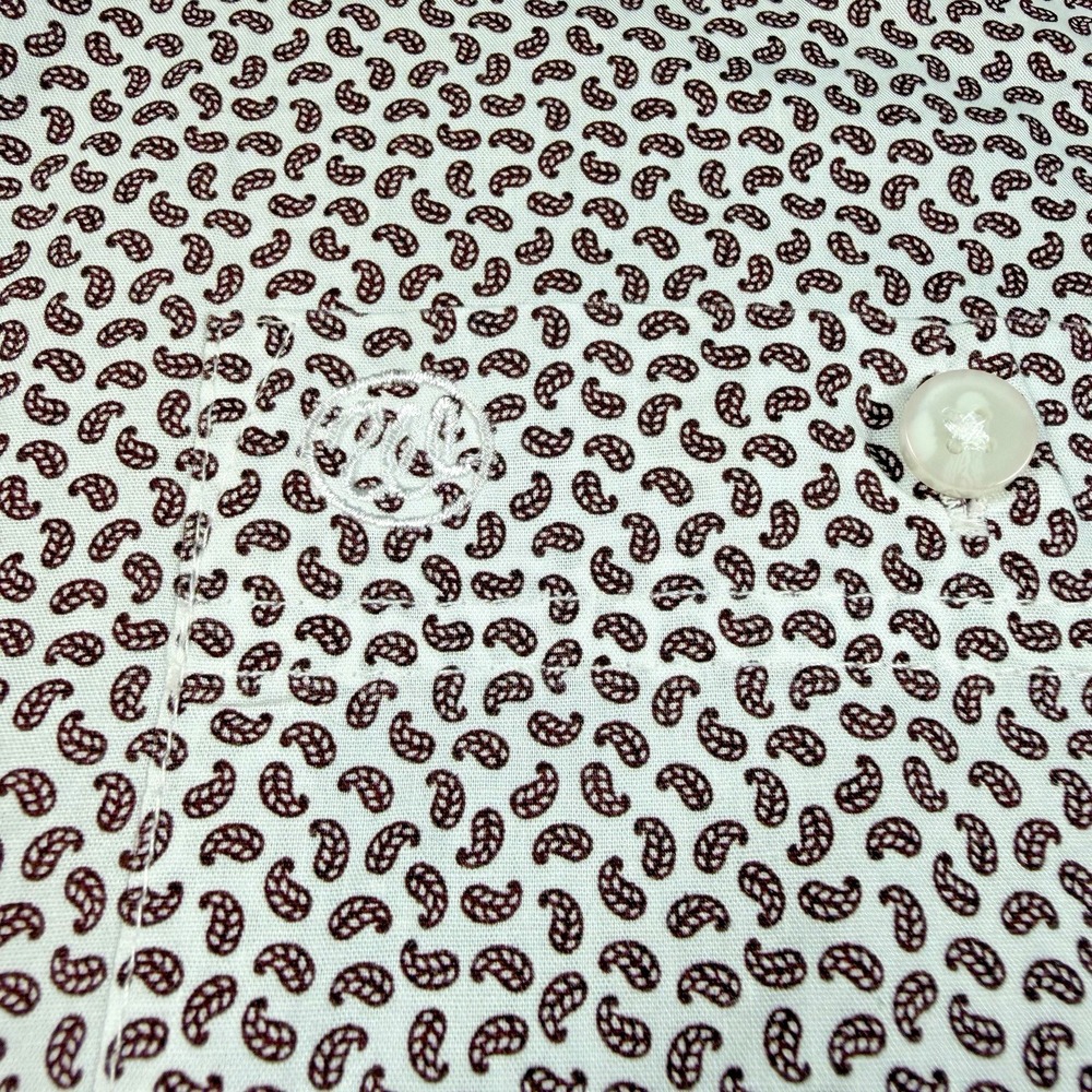 Wrangler Wrancher Long Sleeve Button-Down * All Over Paisley Print *Men's XL * - Picture 2 of 11